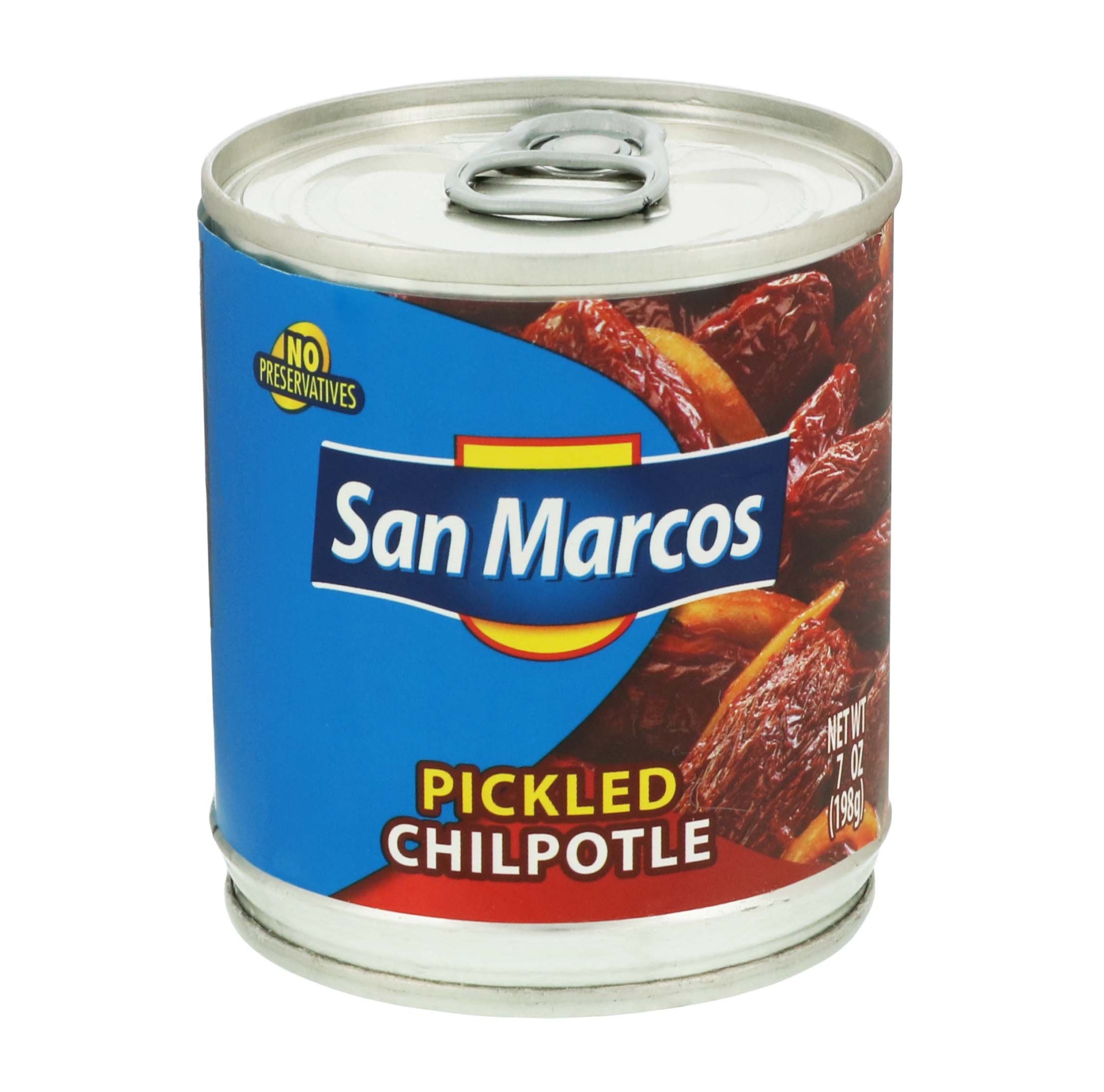 slide 1 of 1, San Marcos Pickled Chipotle Peppers, 7 oz