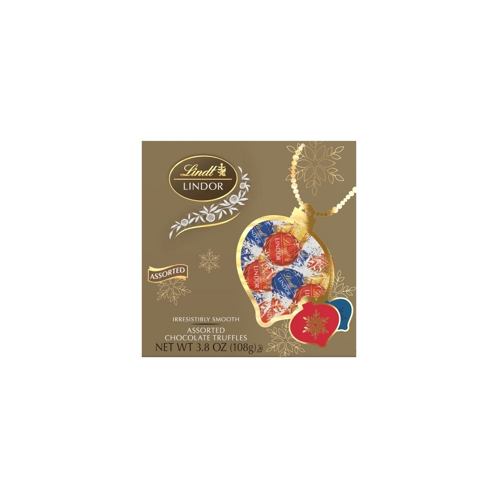 slide 1 of 1, Lindor Christmas Assorted Chocolate Icon Box, 3.8 oz