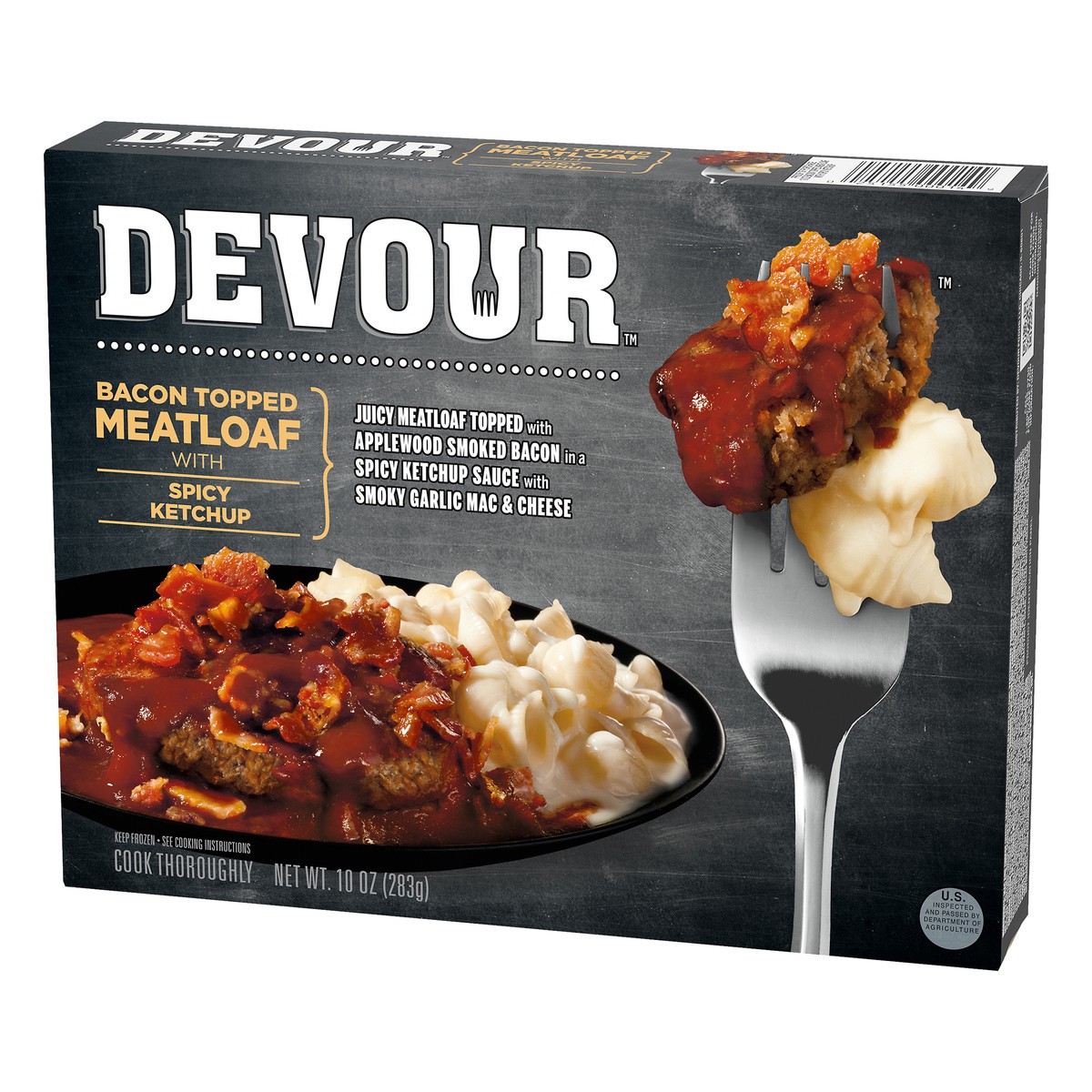 slide 11 of 11, DEVOUR Bacon Topped Meatloaf with Spicy Ketchup 10 oz. Box, 10 oz