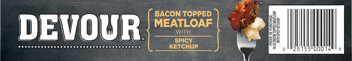 slide 5 of 11, DEVOUR Bacon Topped Meatloaf with Spicy Ketchup 10 oz. Box, 10 oz