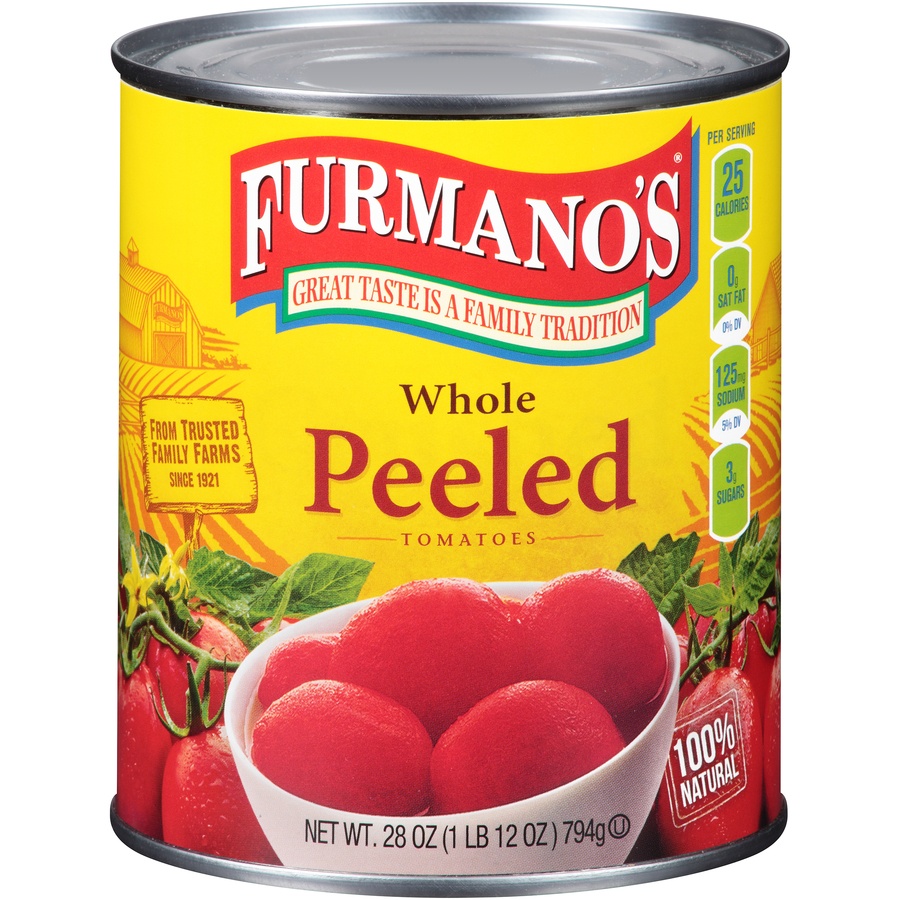 slide 1 of 1, Furmano's Whole Peeled Tomatoes, 28 oz