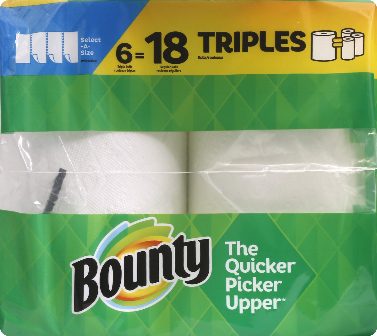 slide 5 of 6, Bounty Select-A-Size Paper Towels, Triple Rolls, 6 ct