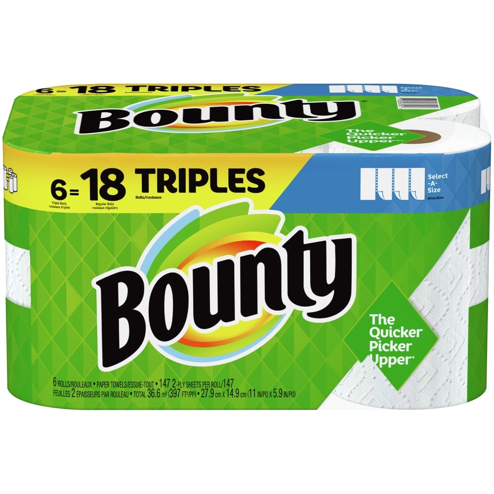 slide 1 of 1, Bounty Base Select-a-Size Paper Towels, 6 ct
