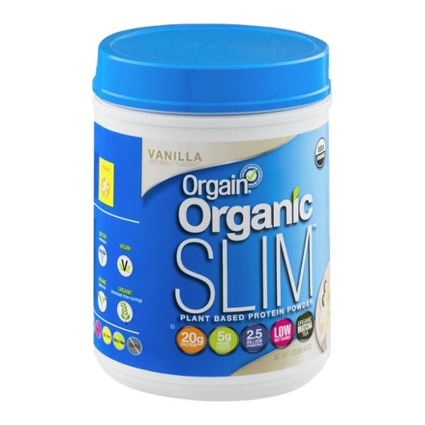 slide 1 of 1, Orgain Organic Plant-Based Protein Powder - Slim Vanilla, 16.32 oz