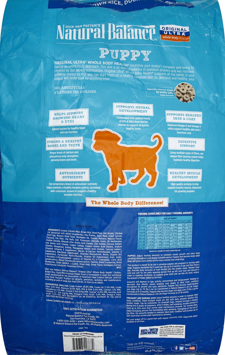 slide 8 of 8, Natural Balance Puppy Food 28 lb, 28 lb