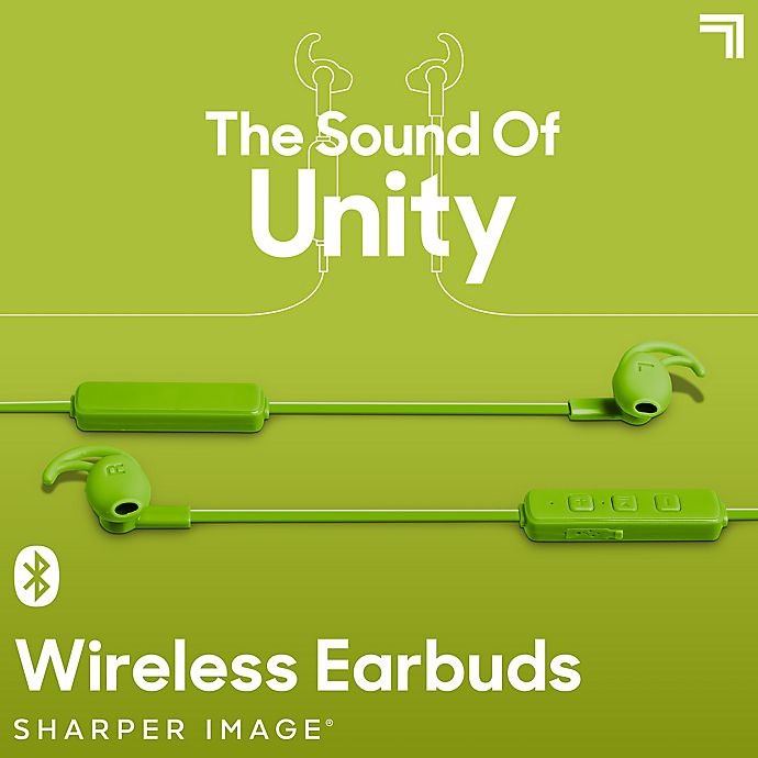 slide 2 of 10, Sharper Image The Sound Of Unity Wireless Earbuds - Neon Green, 1 ct