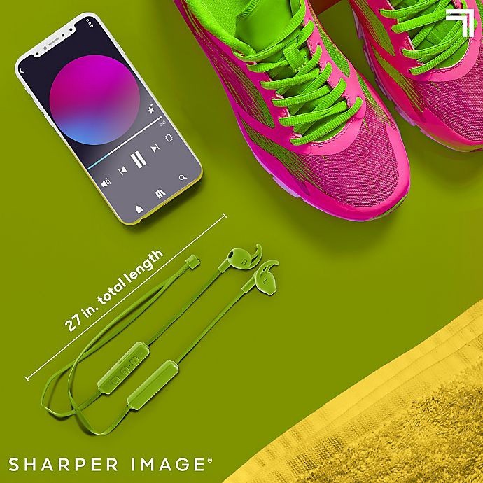 slide 6 of 10, Sharper Image The Sound Of Unity Wireless Earbuds - Neon Green, 1 ct