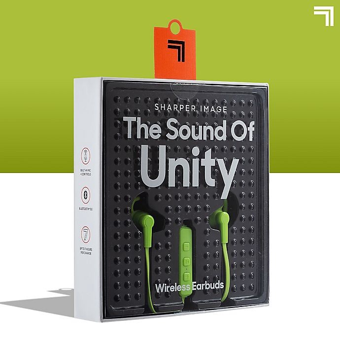 slide 8 of 10, Sharper Image The Sound Of Unity Wireless Earbuds - Neon Green, 1 ct