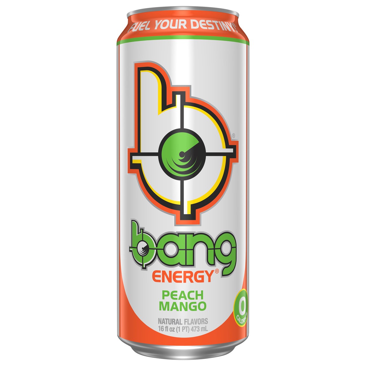 slide 1 of 2, Bang Peach Mango Energy Drink 16 fl oz, 16 fl oz