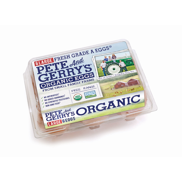 slide 1 of 1, Pete and Gerry's Lally Farms Organic Large Brown Eggs, 6 ct