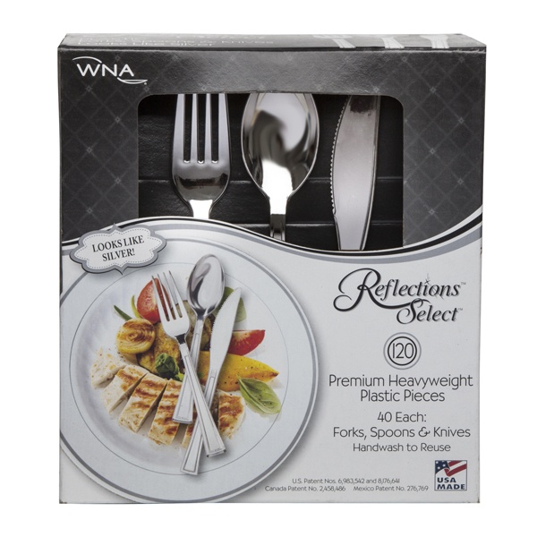 slide 1 of 1, WNA Reflections Cutlery Kit, 120 ct