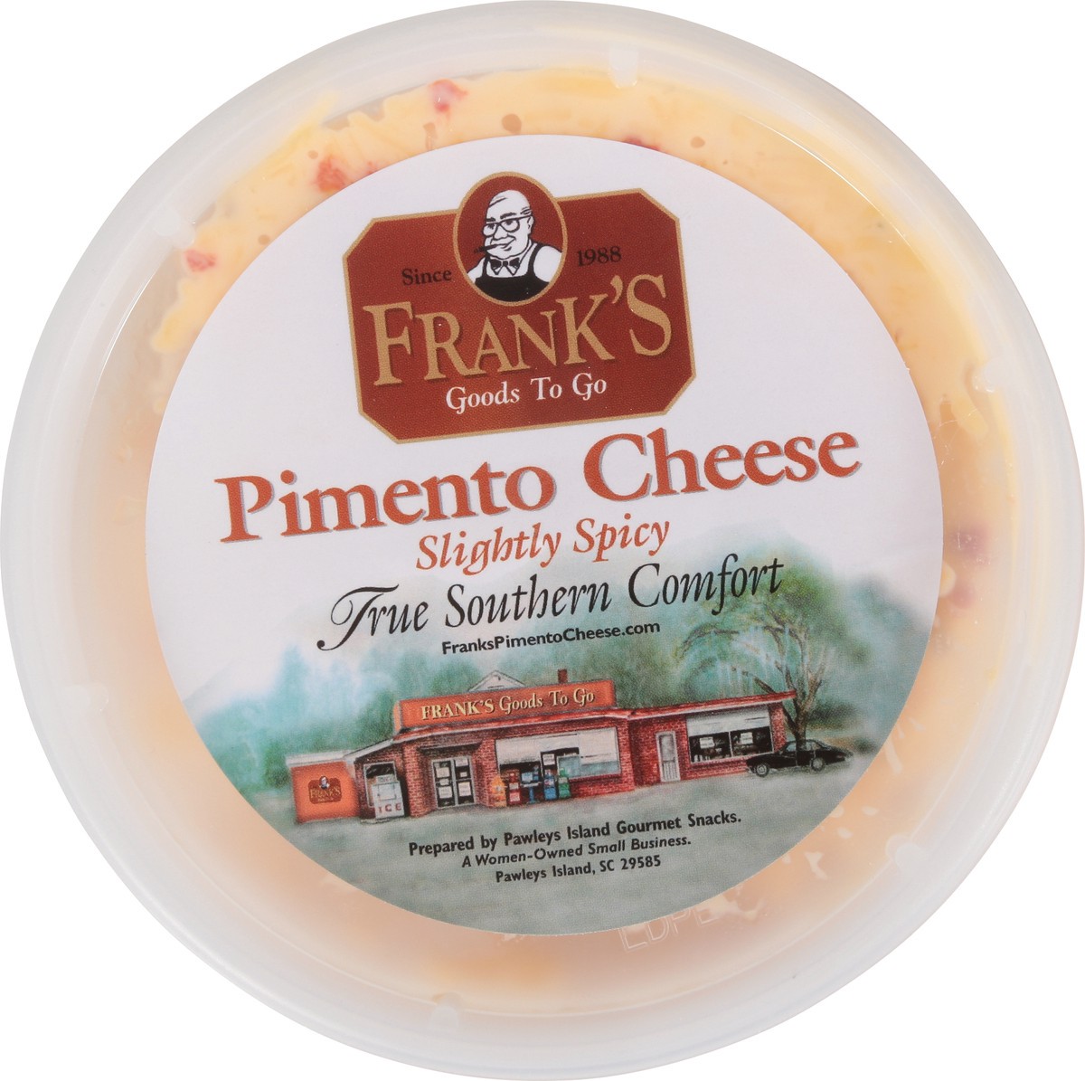 slide 8 of 13, Frank's Goods to Go Slightly Spicy Pimento Cheese 10 oz, 10 oz