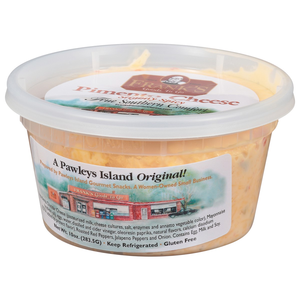 slide 12 of 13, Frank's Goods to Go Slightly Spicy Pimento Cheese 10 oz, 10 oz