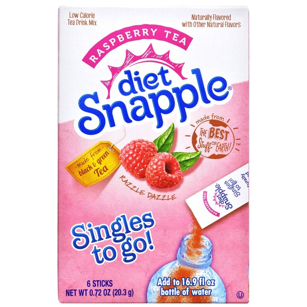 slide 1 of 1, Snapple Tea with Raspberry - 6 ct, 6 ct