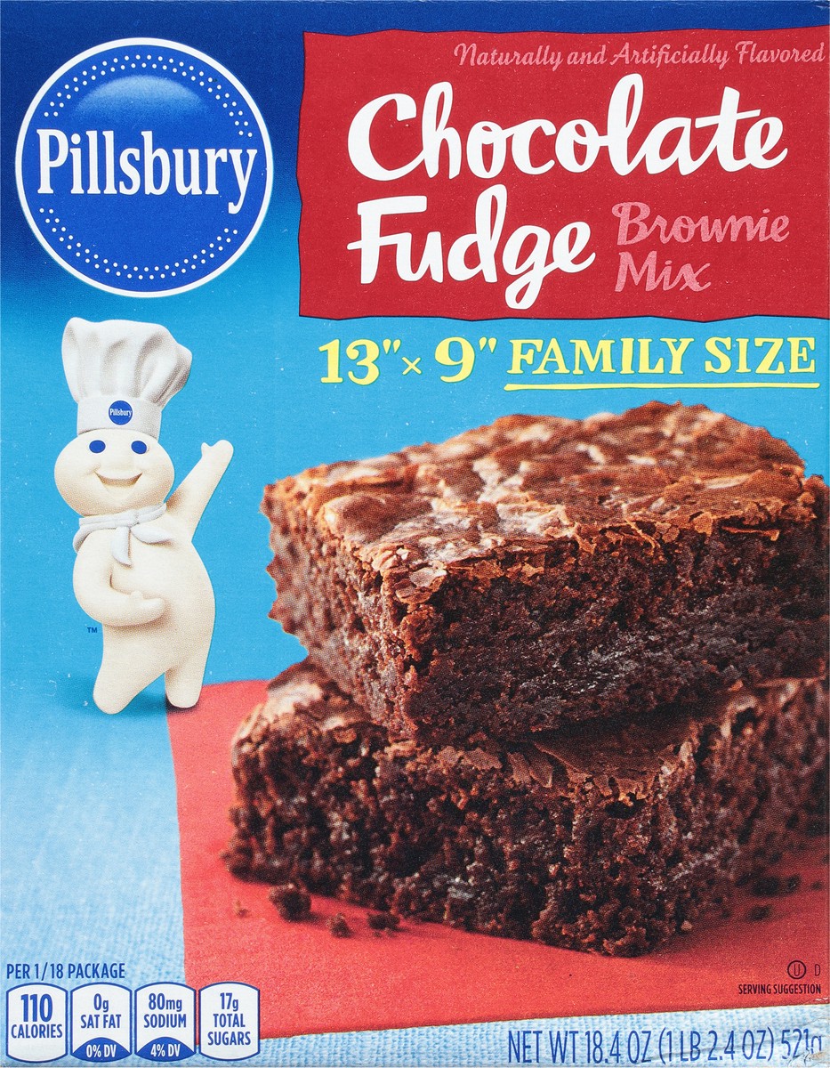 slide 4 of 9, Pillsbury Chocolate Fudge Brownie Mix, 18.4 oz Box, 18.4 oz