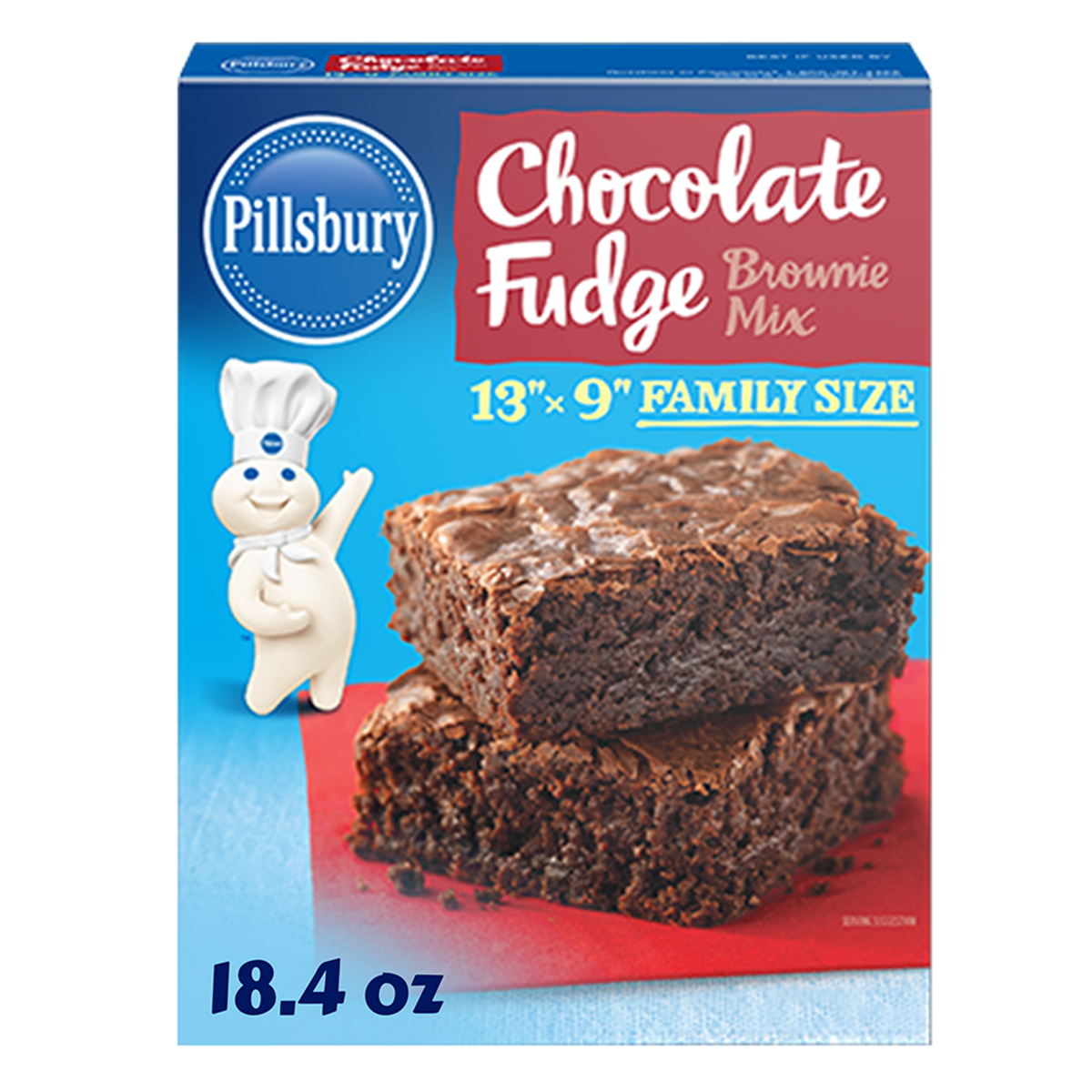 slide 1 of 9, Pillsbury Chocolate Fudge Brownie Mix, 18.4 oz Box, 18.4 oz