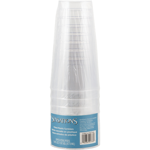 slide 1 of 1, Sensations Fluted Tumbler - Clear, 8 ct