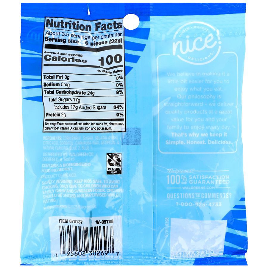 slide 2 of 5, Nice! Gummy Candy Sharks, 4 oz