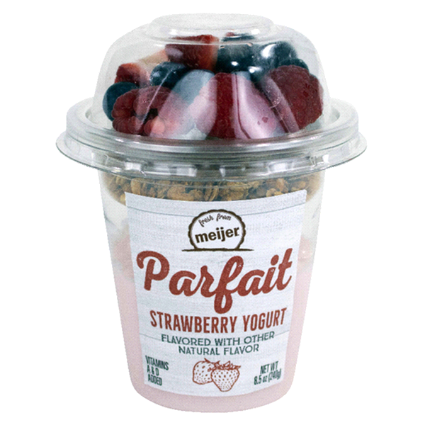 slide 1 of 1, Meijer Strawberry Yogurt Parfait, 8.5 oz