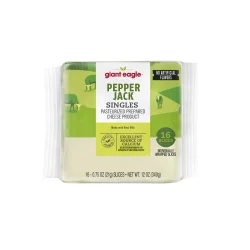 Giant Eagle Pepper Jack Cheese Product Singles - 12 oz