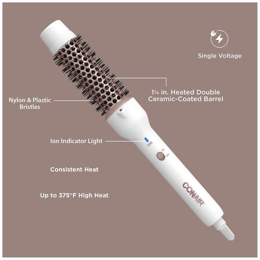 slide 2 of 5, Conair Double Ceramic Thermal Brush 1 Each, 1 ct