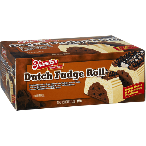 slide 1 of 9, Friendly's Roll Dutch Fudge Ice Cream Roll, 43 fl oz