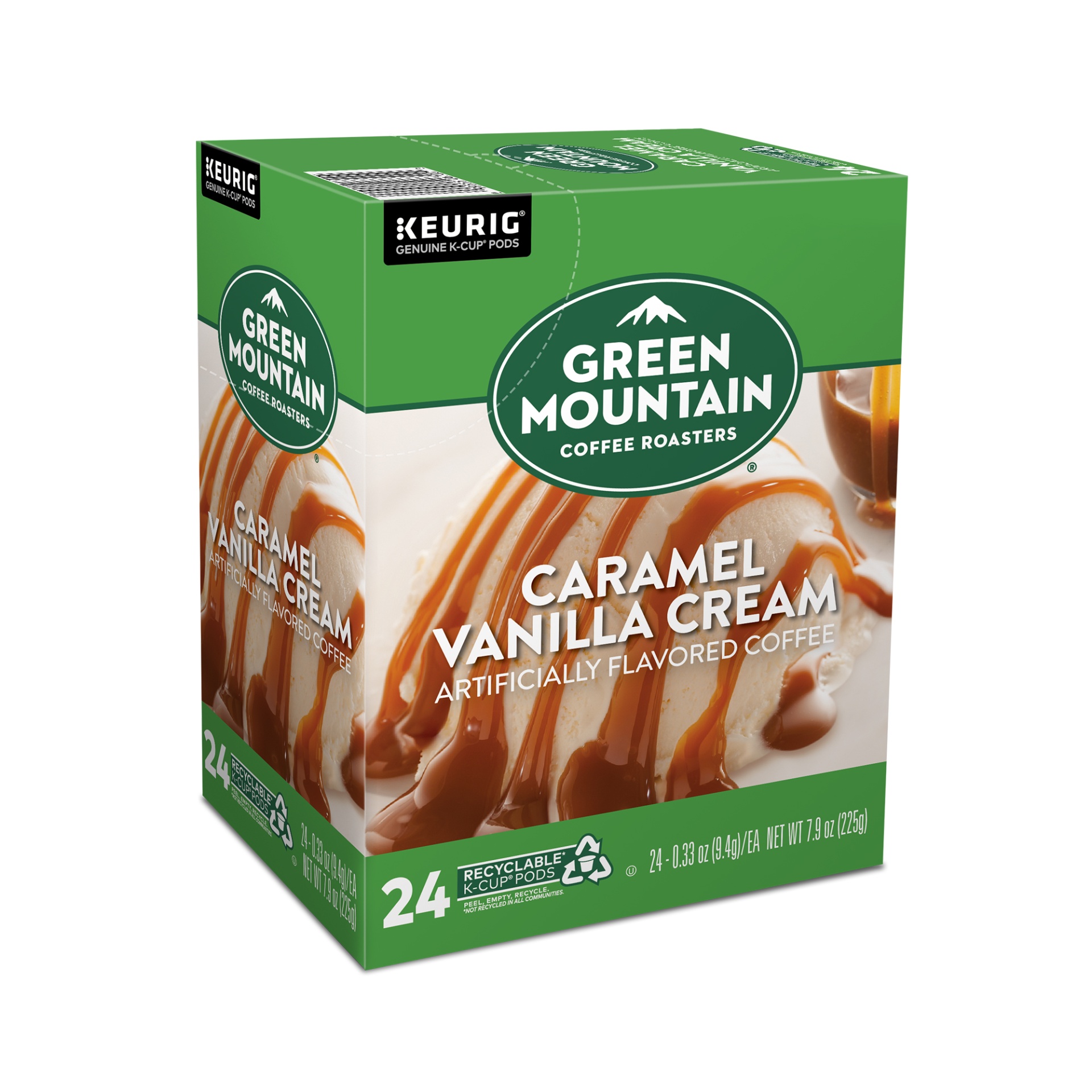 slide 3 of 3, Green Mountain Coffee Caramel Vanilla Cream Keurig K-Cup Coffee Pods Flavored Coffee Light Roast, 24 ct