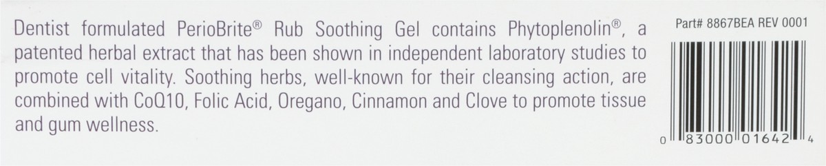 slide 4 of 9, Nature's Answer PerioBrite Rub Oral Discomfort Formula Dentist Formulated Fast Acting Coolmint Soothing Gel for Teeth & Gums 0.5 oz, 0.5 oz