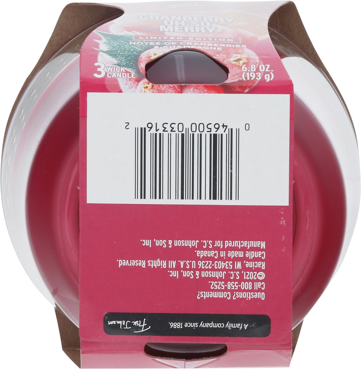 slide 2 of 13, Glade Cranberry Oh So Merry Candle 1 ea, 1 ct