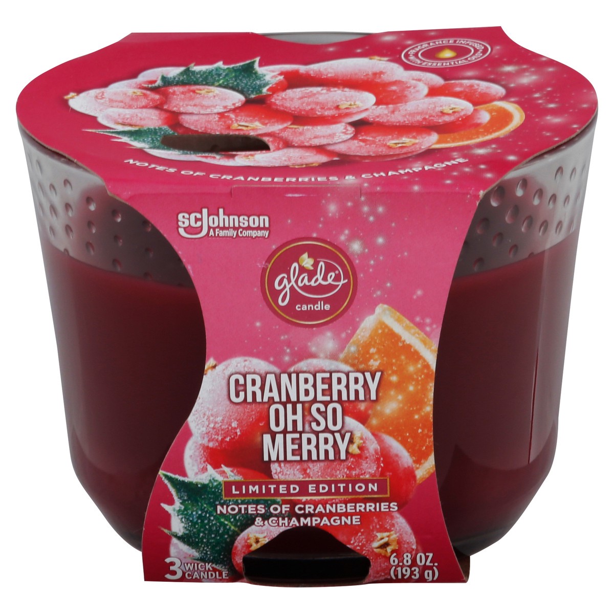 slide 13 of 13, Glade Cranberry Oh So Merry Candle 1 ea, 1 ct