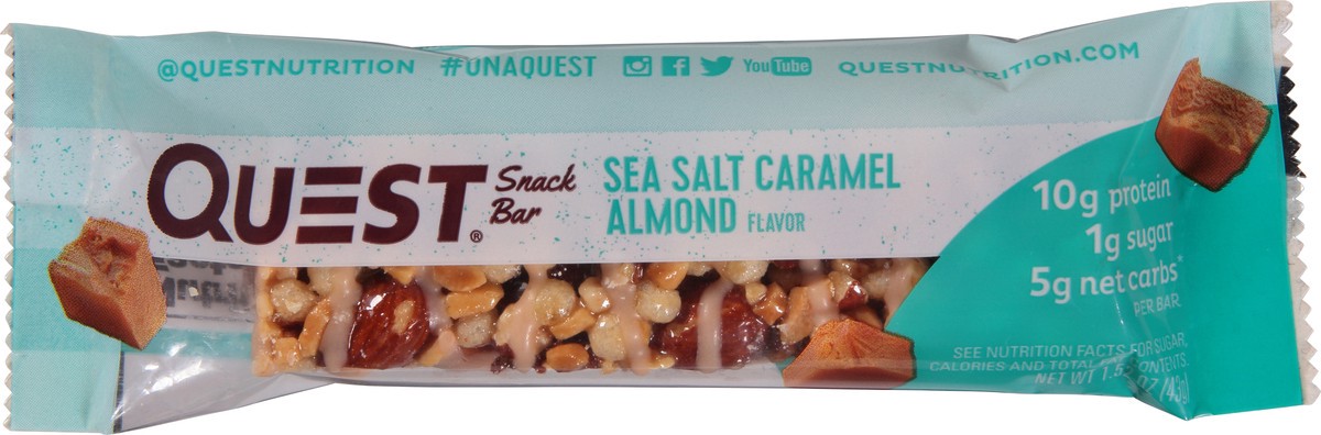 slide 9 of 12, Quest Caramel Almond Snack Bar Sea Salt, 1.52 oz