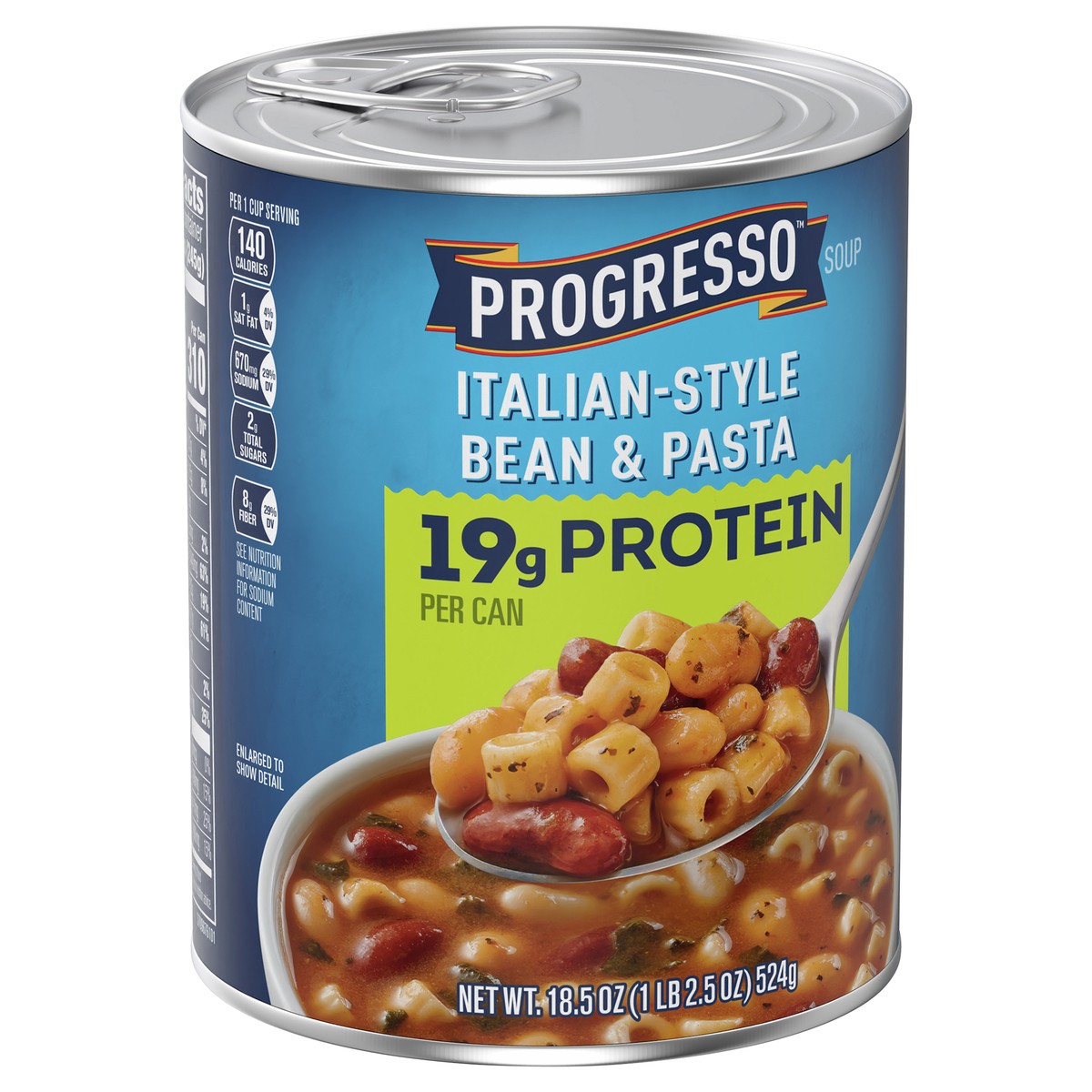 slide 4 of 9, Progresso Italian-Style Bean & Pasta Protein Soup, Vegetarian, 18.5 oz., 18.5 oz