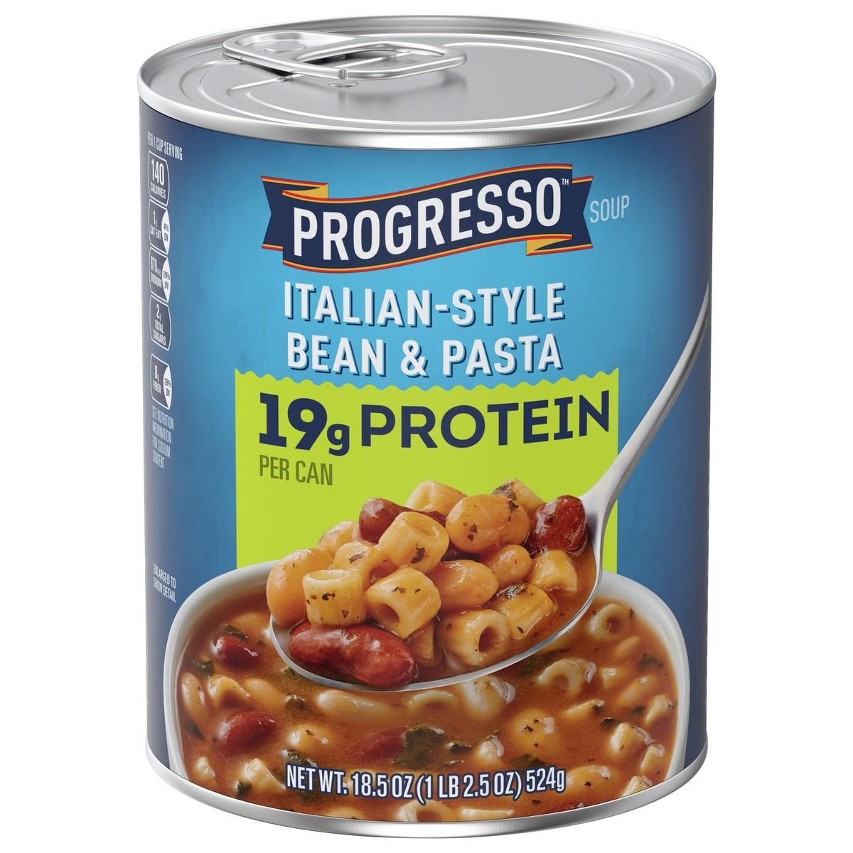 slide 1 of 9, Progresso Italian-Style Bean & Pasta Protein Soup, Vegetarian, 18.5 oz., 18.5 oz