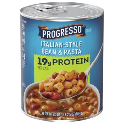 Progresso Italian-Style Bean and Pasta Protein Soup, Vegetarian, 18.5 oz