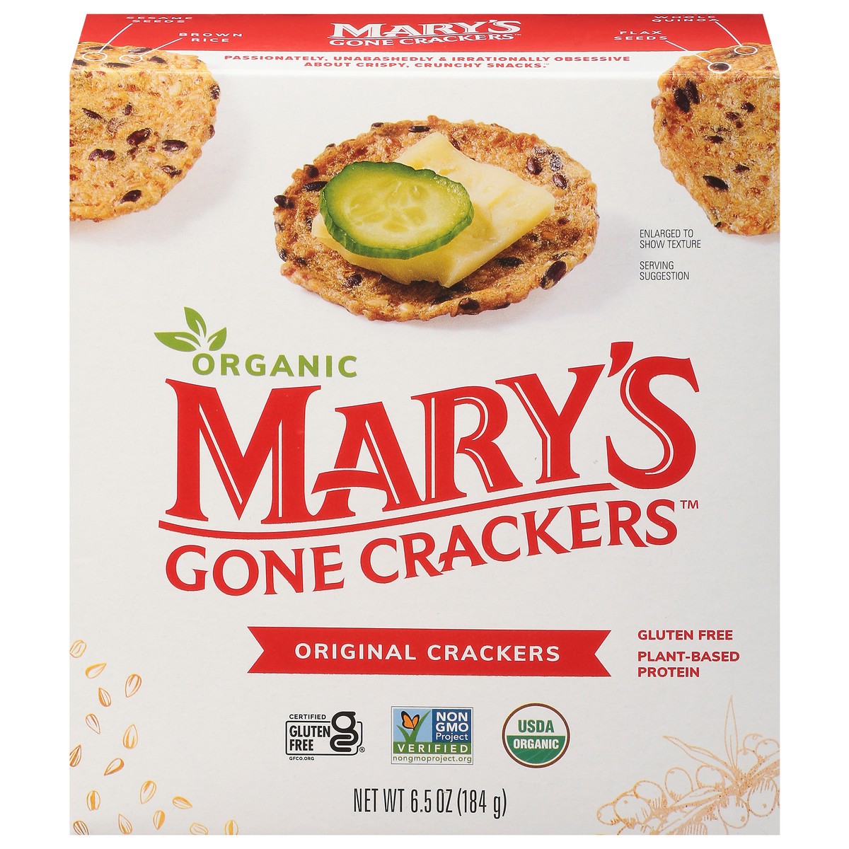 slide 1 of 6, Mary's Gone Crackers Organic Original Crackers 6.5 oz, 6.5 oz