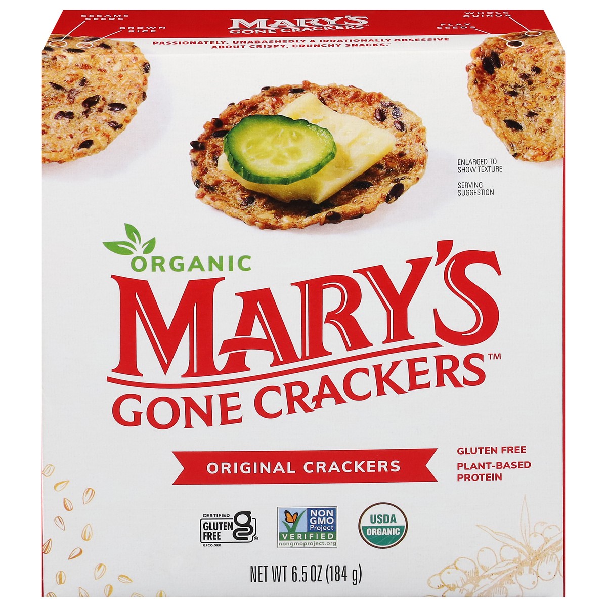 slide 1 of 6, Mary's Gone Crackers Organic Original Crackers 6.5 oz, 6.5 oz