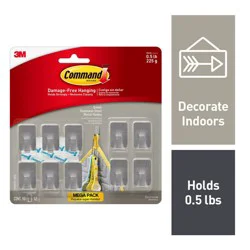 Command 10 pk Small Stainless Steel Hooks