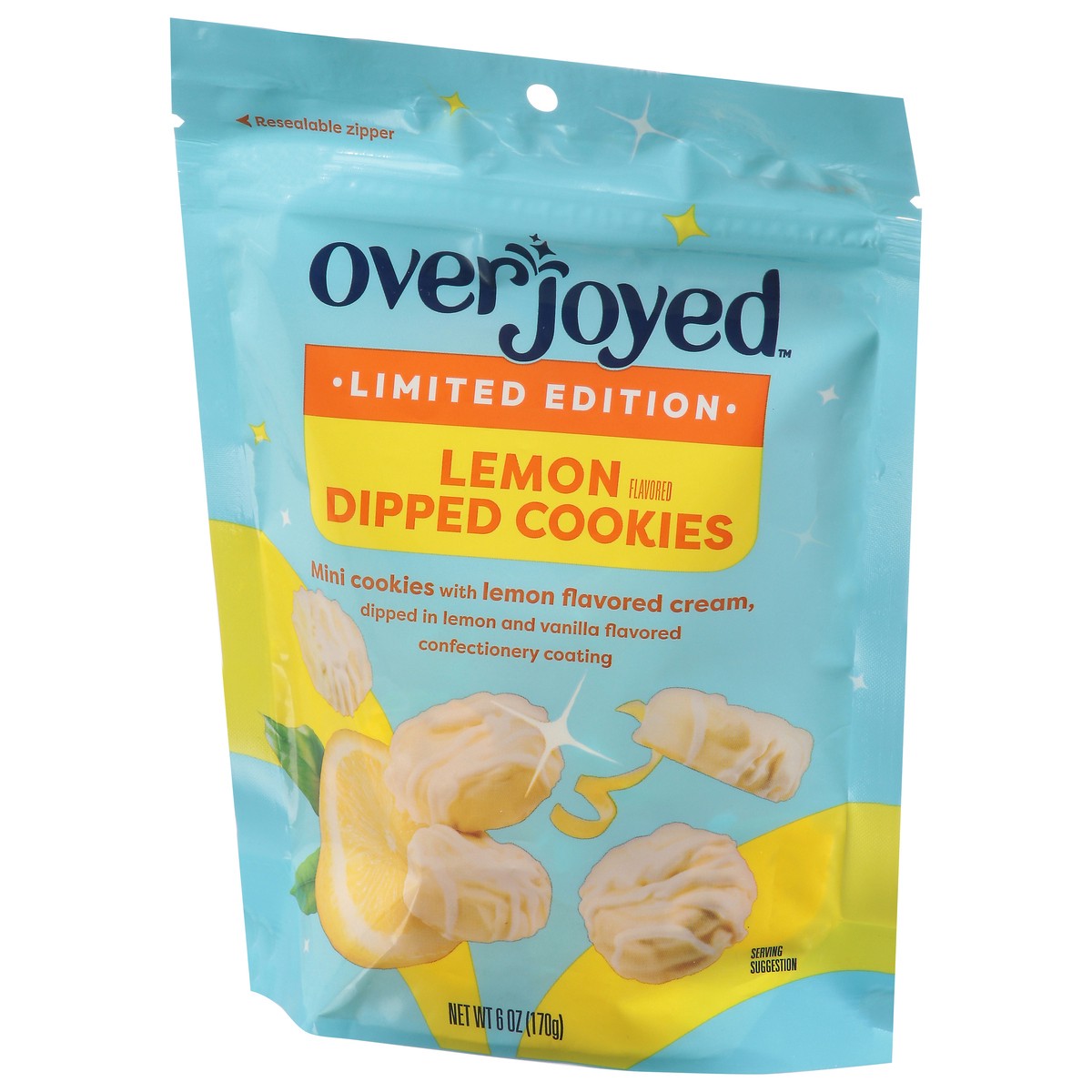 slide 4 of 4, Overjoyed Lemon Dipped Cookies 6 Oz - 6 OZ, 6 oz