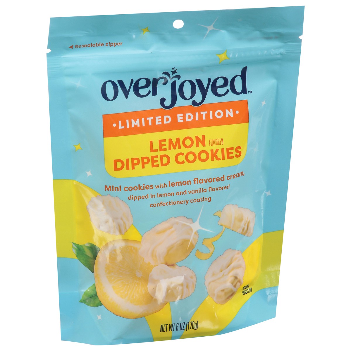 slide 3 of 4, Overjoyed Lemon Dipped Cookies 6 Oz - 6 OZ, 6 oz