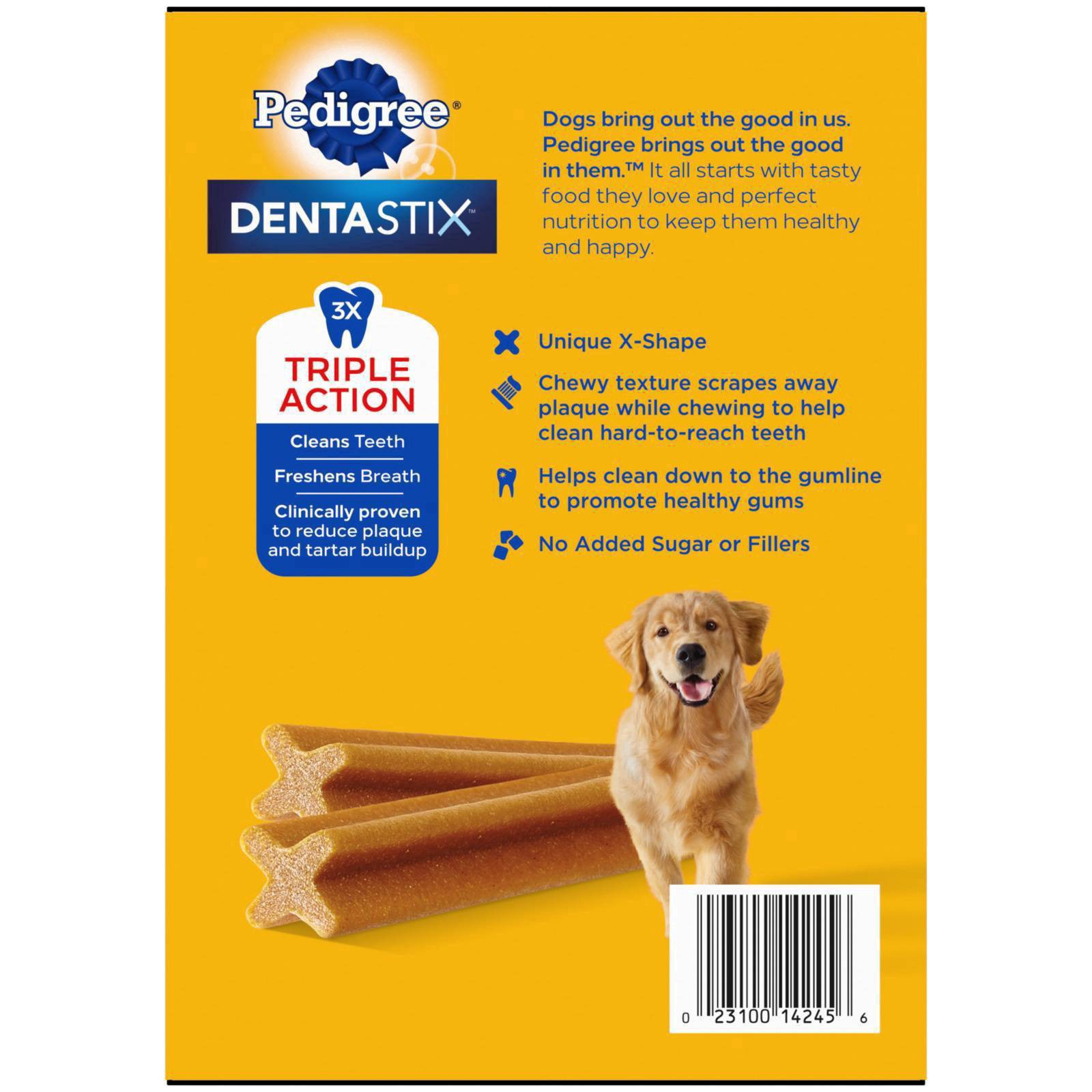 slide 22 of 24, Pedigree Dentastix Chicken, Beef, and Peppermint Flavor Adult Large Breed Dental Dog Treats - 2.73lbs, 2.73 lb