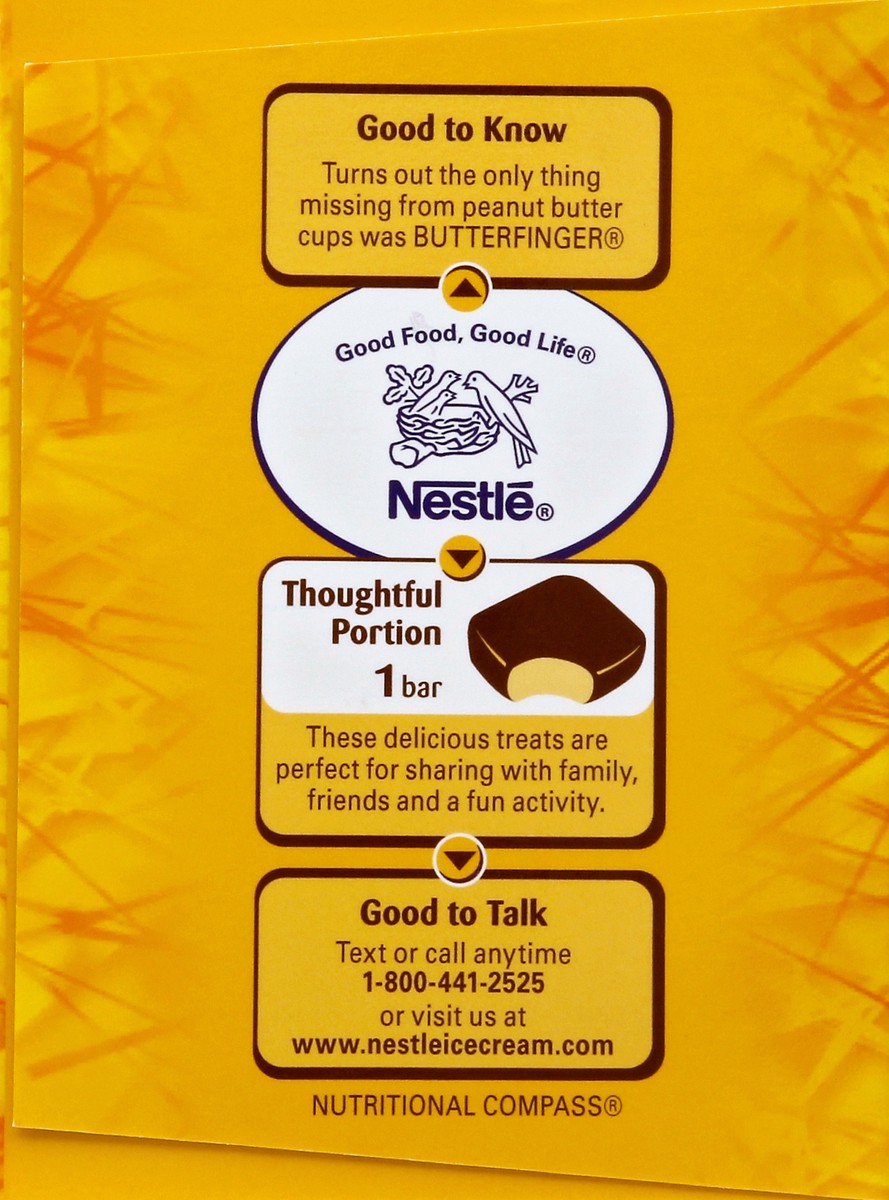 slide 3 of 5, Nestlé Butterfinger Peanut Butter Cups Frozen Dairy Dessert Bars, 5 ct; 2.5 fl oz