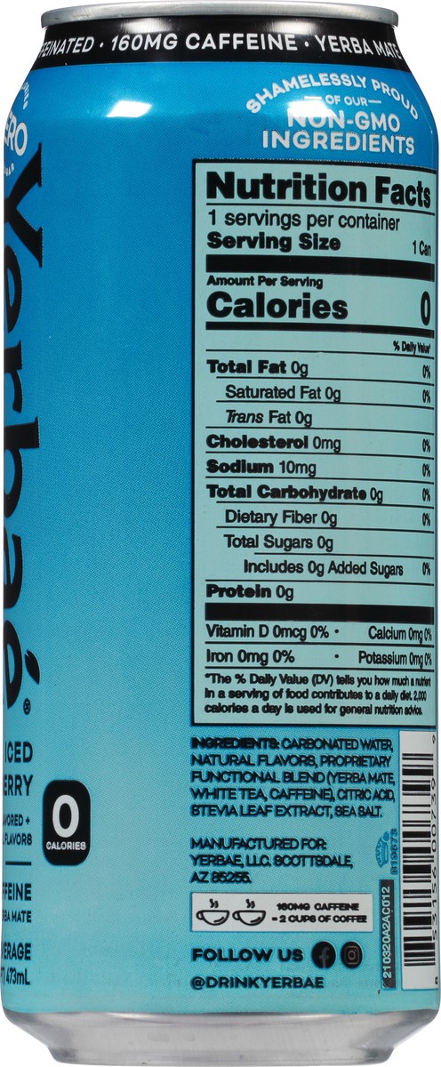 slide 11 of 13, Yerbaé Yerbae Yerba Mate Zero Platform Triple Berry - 16 Oz, 16 oz