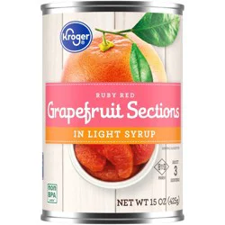 Kroger Ruby Red Grapefruit Sections In Light Syrup
