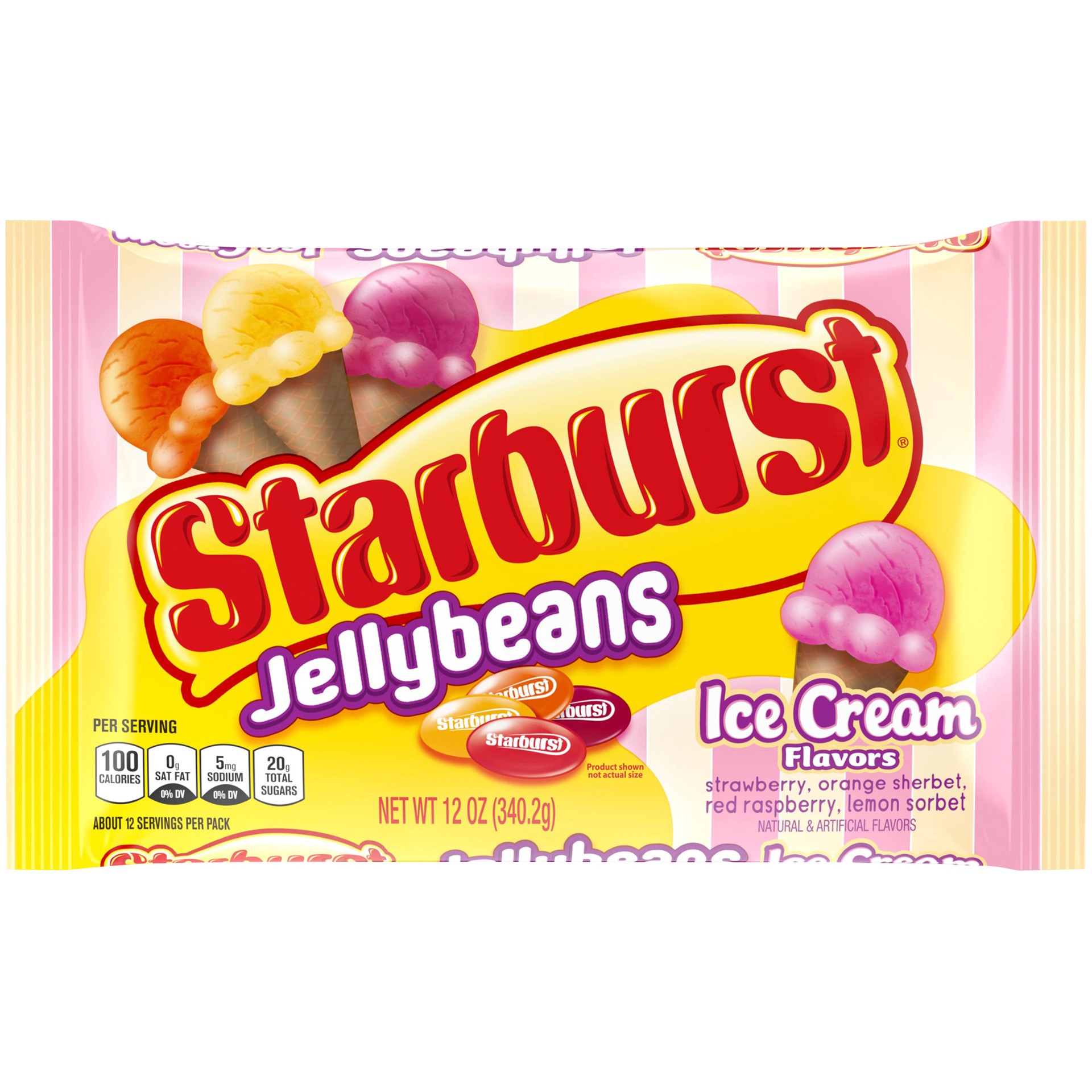 slide 1 of 4, Starburst Ice Cream Flavors Easter Jellybeans Candy Bag, 12 ounce, 12 oz