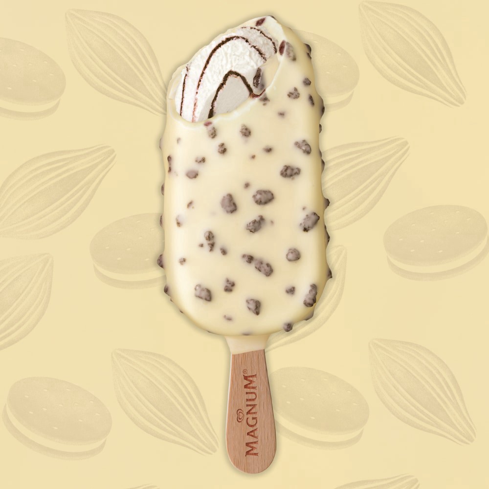 slide 5 of 6, Magnum Mini White Chocolate & Cookies, Ice Cream Bars, 6 ct