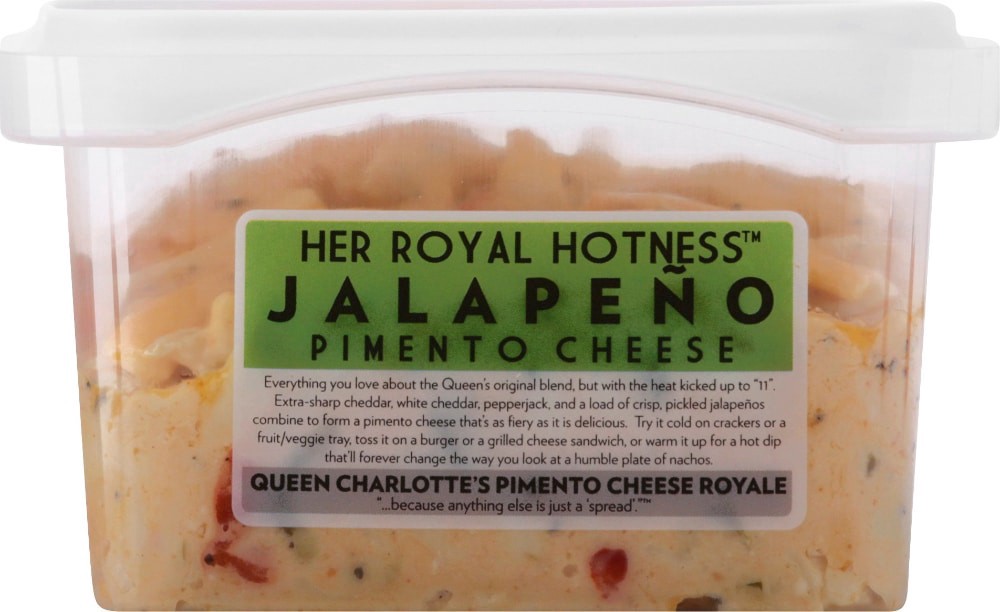slide 3 of 5, Queen Charlotte's Pimento Cheese Royale Gluten-Free Jalapeno Pimiento Cheese, 10 oz