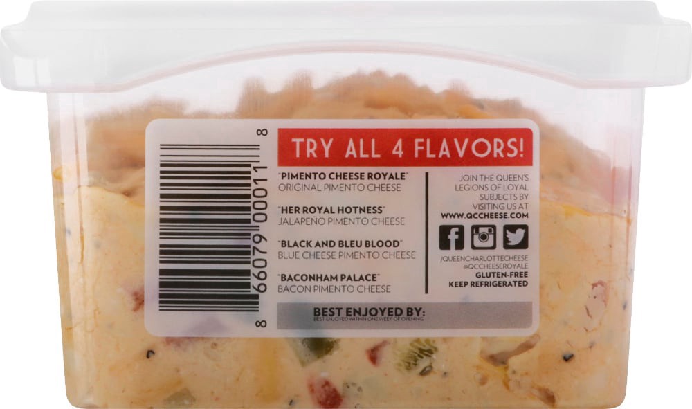 slide 4 of 5, Queen Charlotte's Pimento Cheese Royale Gluten-Free Jalapeno Pimiento Cheese, 10 oz