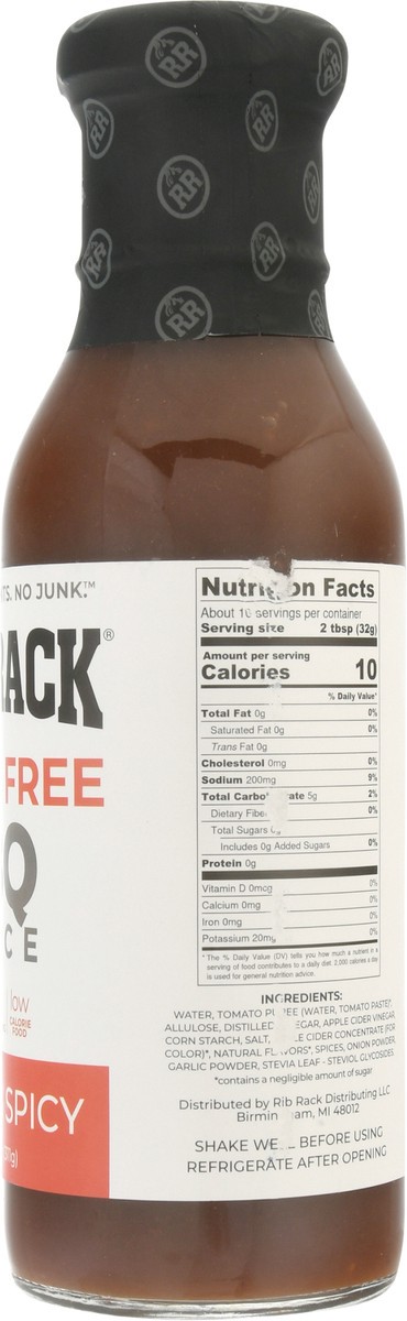 slide 8 of 14, Rib Rack Sugar Free Sweet & Spicy BBQ Sauce 11 oz, 11 oz