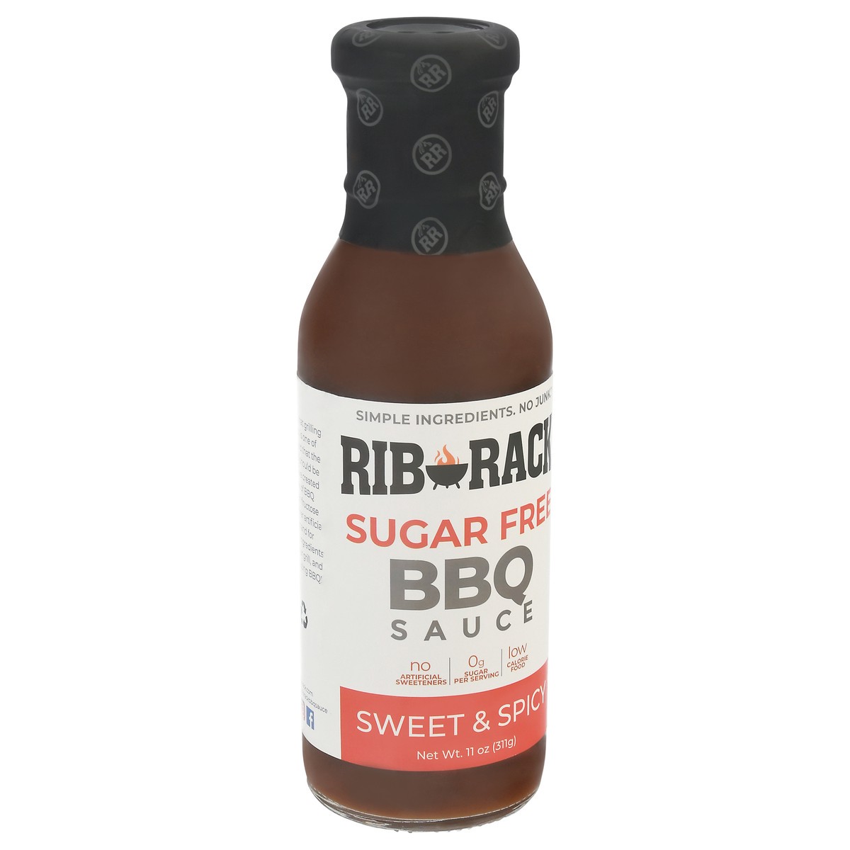 slide 14 of 14, Rib Rack Sugar Free Sweet & Spicy BBQ Sauce 11 oz, 11 oz