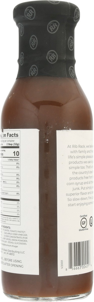 slide 10 of 14, Rib Rack Sugar Free Sweet & Spicy BBQ Sauce 11 oz, 11 oz